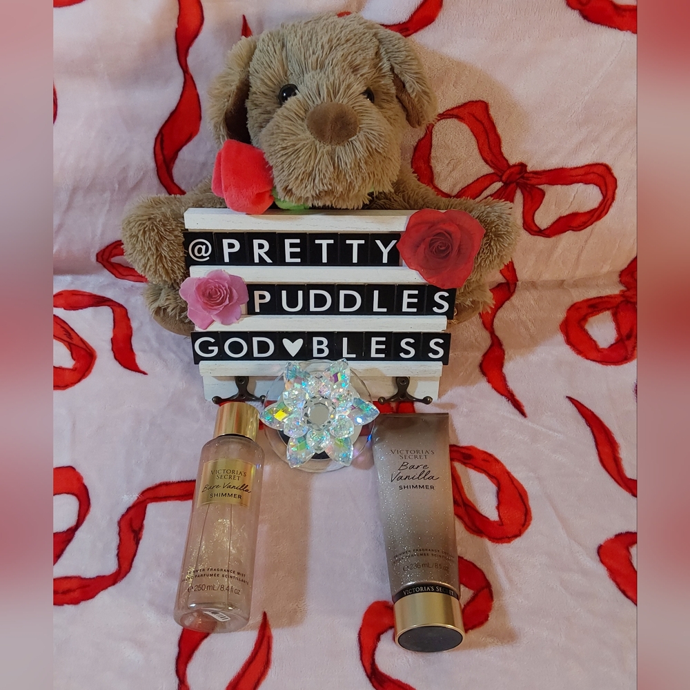💎 2pc Victoria's Secret Bare Vanilla Shimmer Mist & Lotion Set 💎